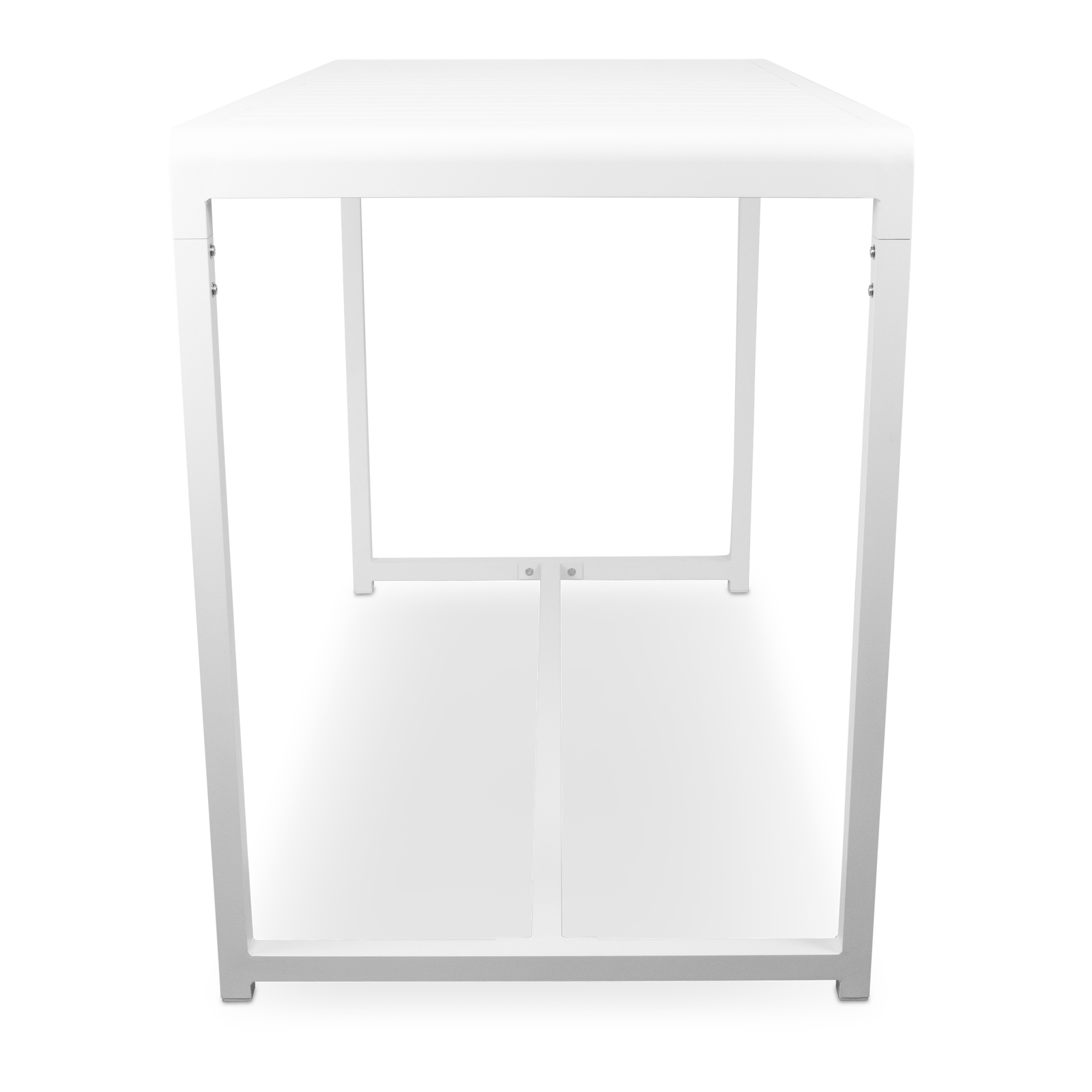 Santorini 7pc Bar Suite in Arctic White with Platinum Olefin Cushions - The Furniture Shack