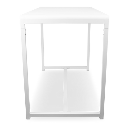 Santorini 7pc Bar Suite in Arctic White with Platinum Olefin Cushions - The Furniture Shack