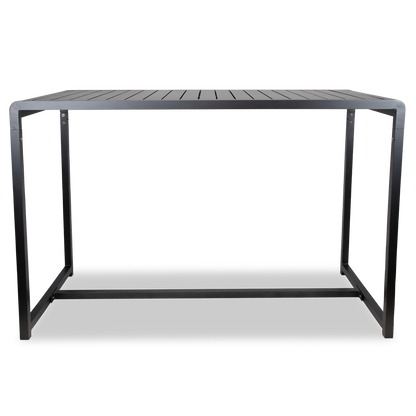 Santorini 7pc Bar Suite in Gunmetal with Platinum Olefin Cushions - The Furniture Shack