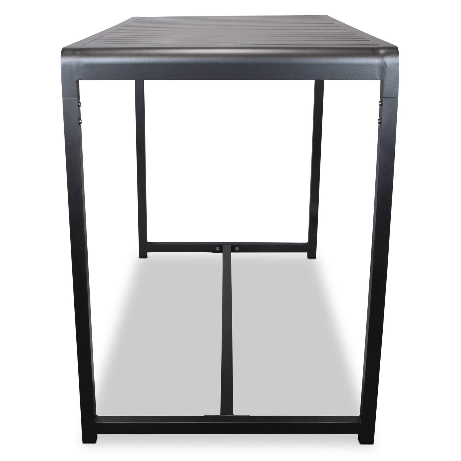 Santorini 7pc Bar Suite in Gunmetal with Platinum Olefin Cushions - The Furniture Shack