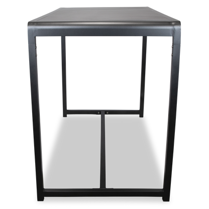 Santorini 7pc Bar Suite in Gunmetal with Platinum Olefin Cushions - The Furniture Shack