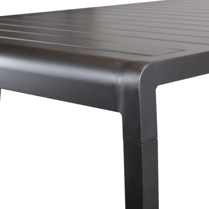 Santorini 7pc Bar Suite in Gunmetal with Platinum Olefin Cushions - The Furniture Shack