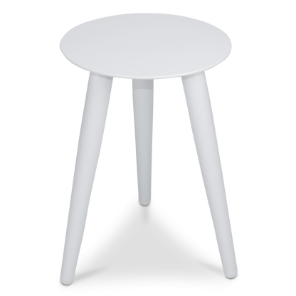 Santorini Medium Side Table in Arctic White - The Furniture Shack
