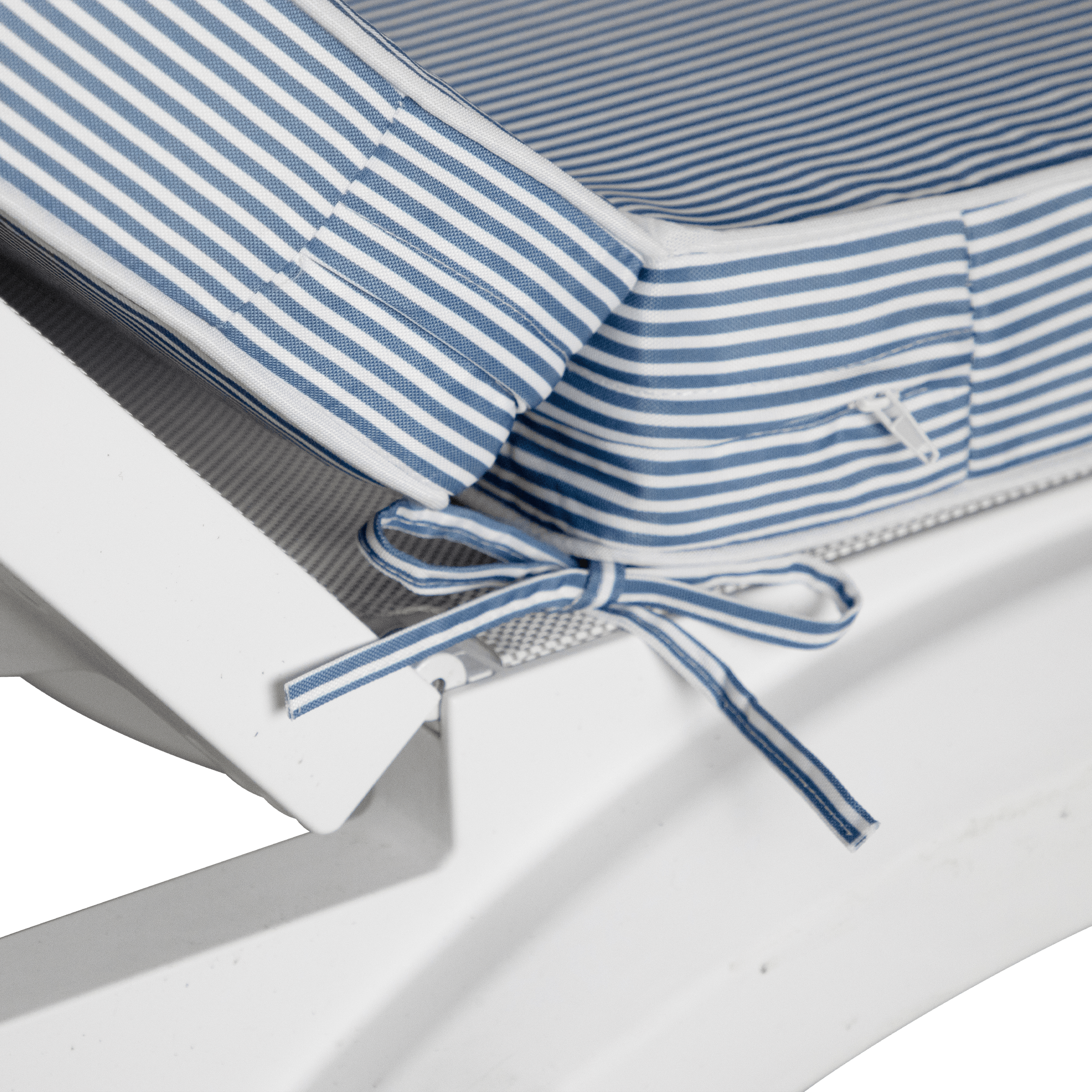 Tahiti Marine Stripe Sunlounger Outdoor Chair Cushion - 120x56x7.6cm