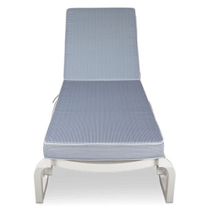 Tahiti Marine Stripe Sunlounger Outdoor Chair Cushion - 120x56x7.6cm