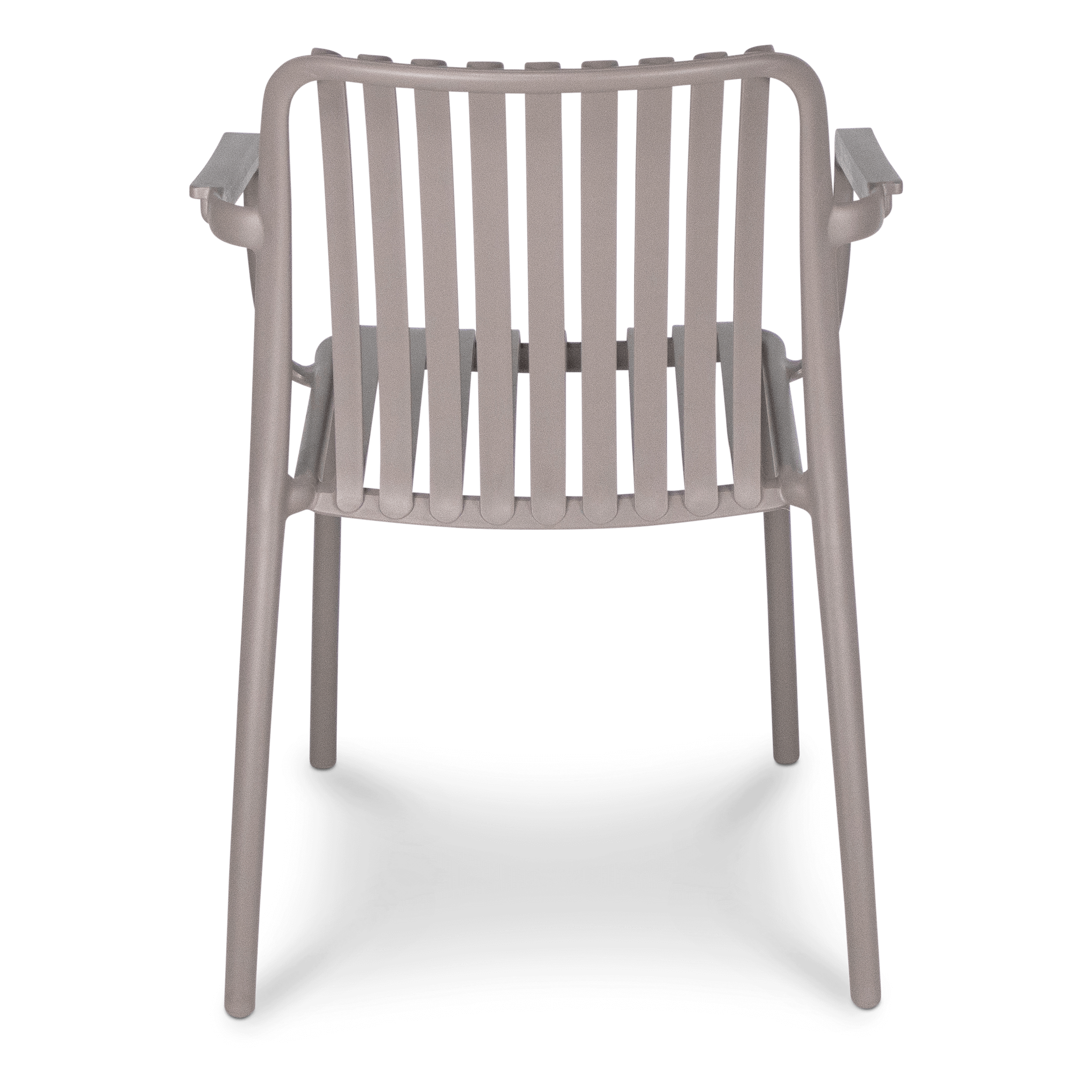 Salerno UV Polypropylene Premium Dining Chair with Arm in Taupe