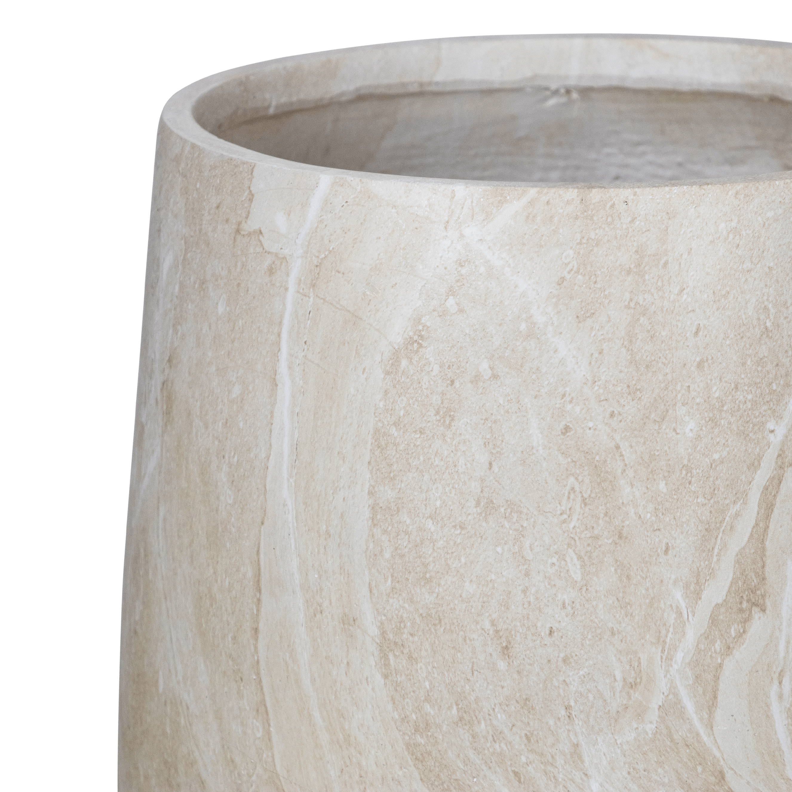 Torino Set of 3 Pots in MGO Travertine Finish