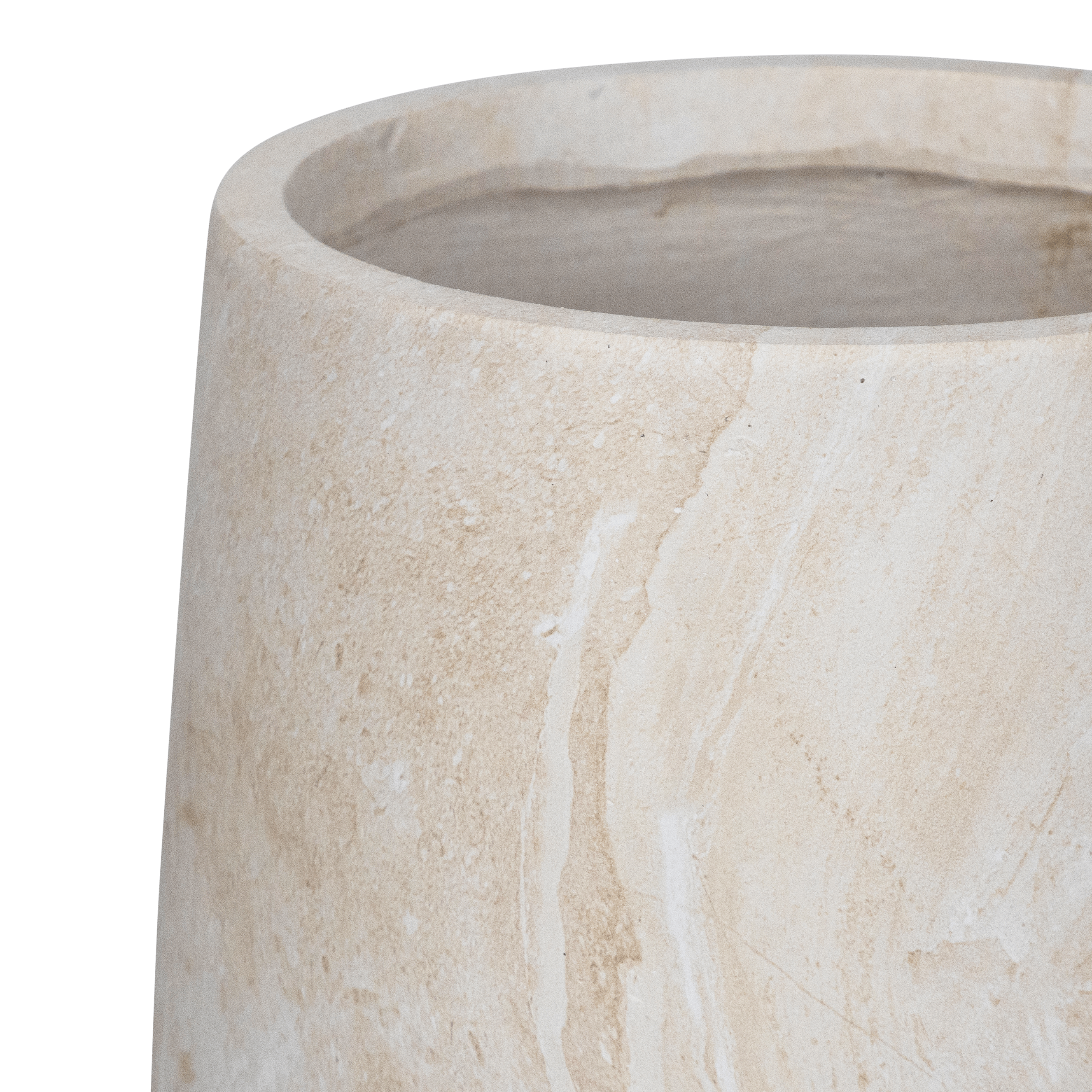 Torino Set of 3 Pots in MGO Travertine Finish