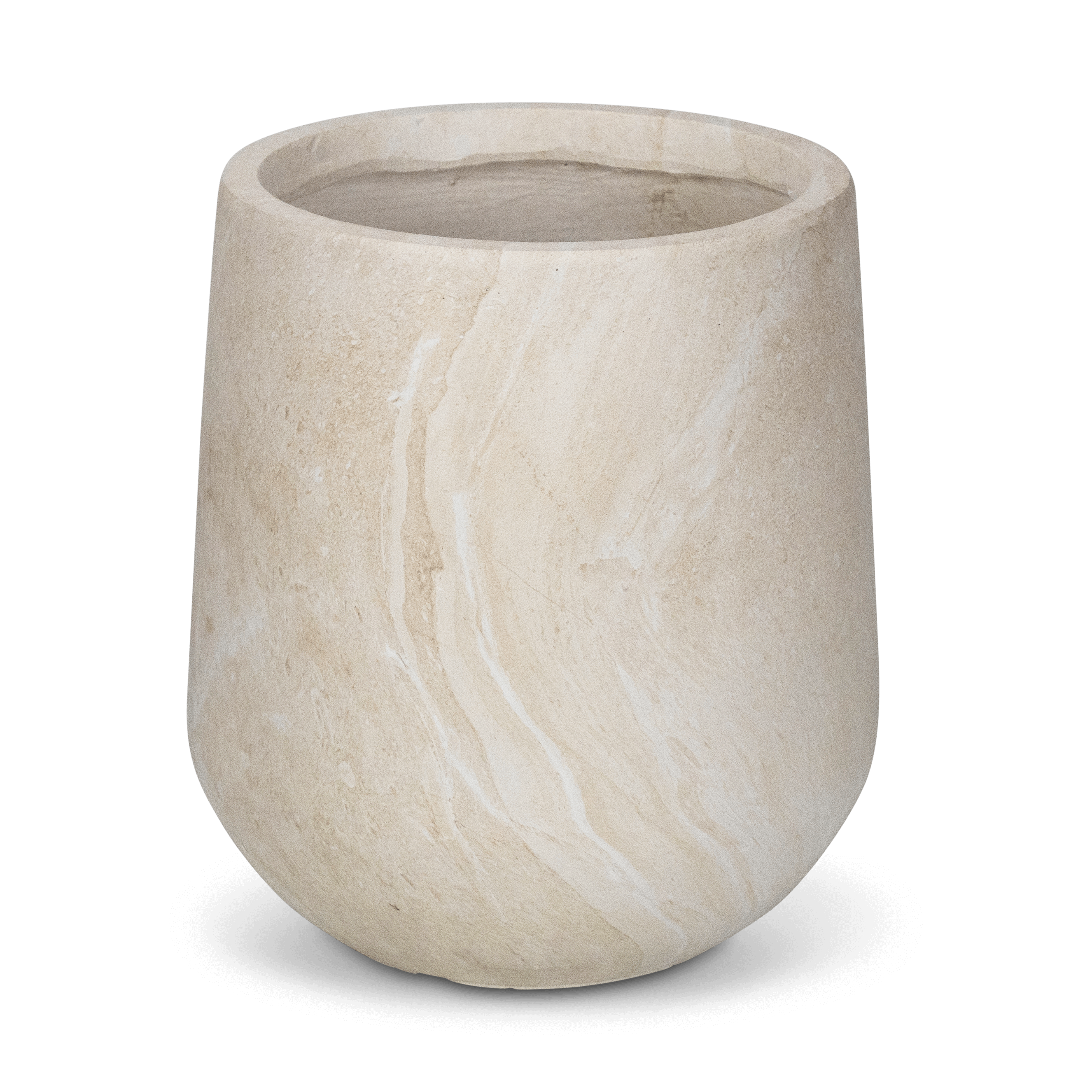 Torino Set of 3 Pots in MGO Travertine Finish