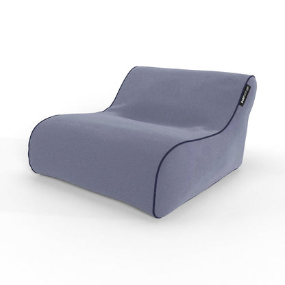 Torquay Indoor/Outdoor Bean Bag in Tweed Navy - The Furniture Shack