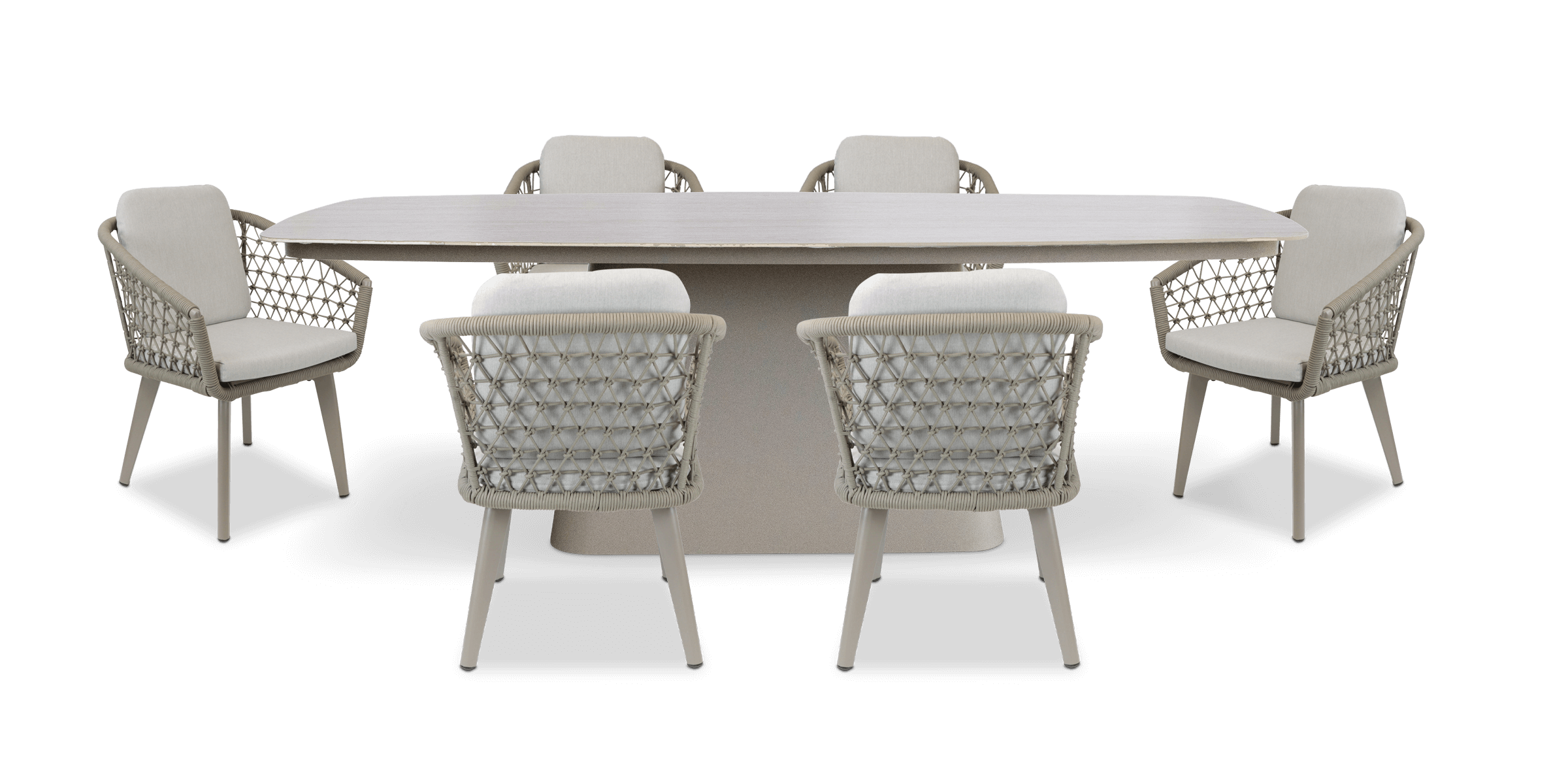 Trieste 7pc Dining Set with Antigua Dining Chairs