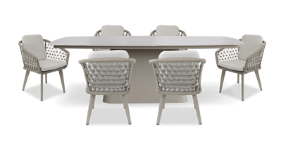 Trieste 7pc Dining Set with Antigua Dining Chairs