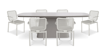 Trieste 7pc Dining Set with Aluminium Chairs