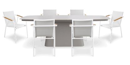 Trieste 7pc Dining Set with Aluminium Chairs