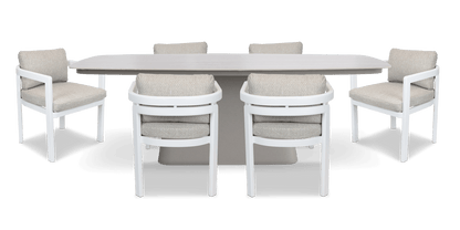 Trieste 7pc Dining Set with Aluminium Chairs