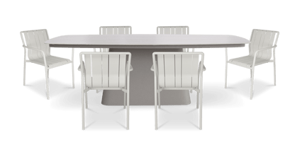 Trieste 7pc Dining Set with Aluminium Chairs