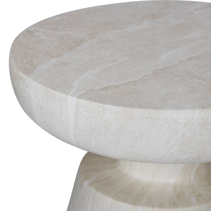 Venezia Side Table in MGO Travertine Finish