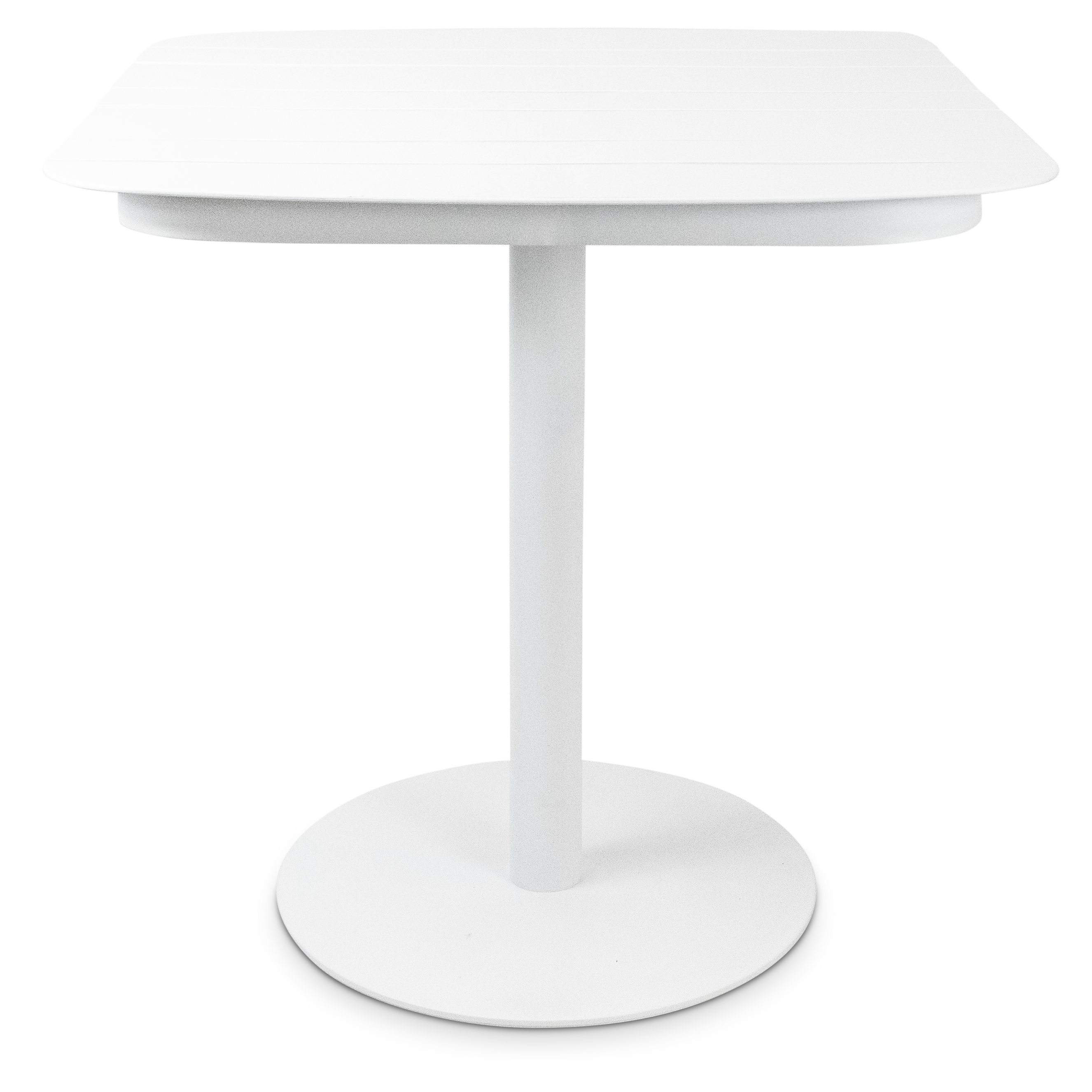 Cafe Collection Square 3pc Dining Suite in Arctic White with UV Plastic Chairs (PP)
