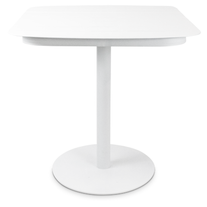 Cafe Collection Square 3pc Dining Suite in Arctic White with UV Plastic Chairs (PP)