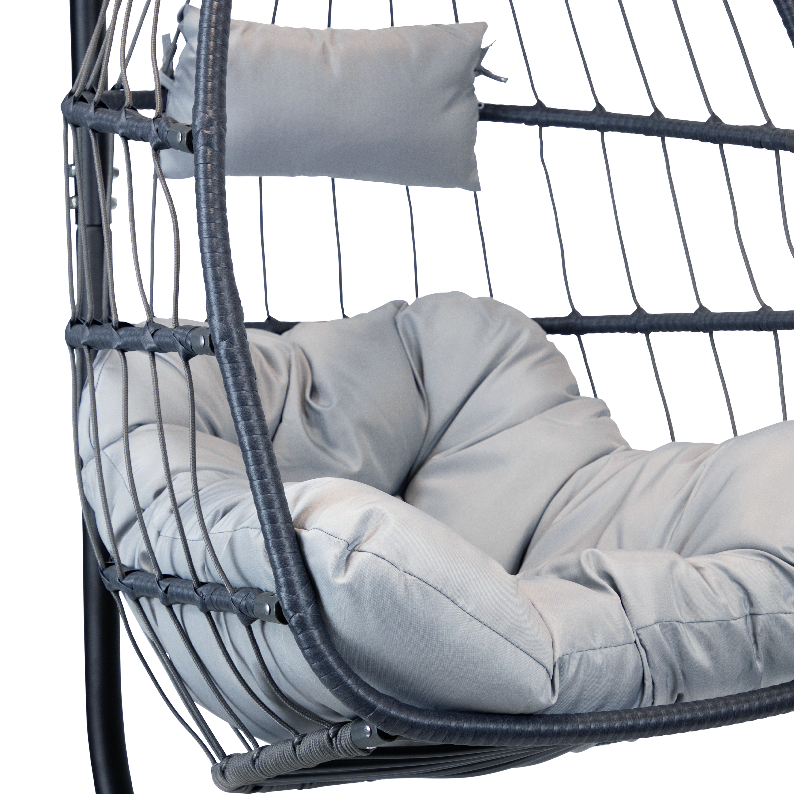 Zen Charcoal SpunPoly Cushion Set for Hanging Pod