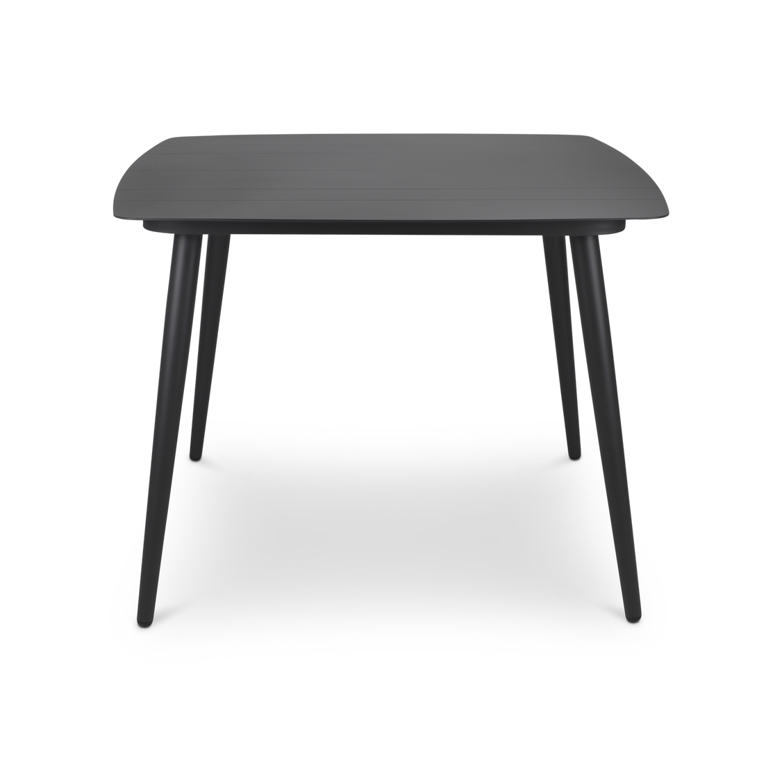 Amalfi Square 5 Piece Outdoor Setting in Gunmetal with UV Plastic Outdoor Chairs (PP)
