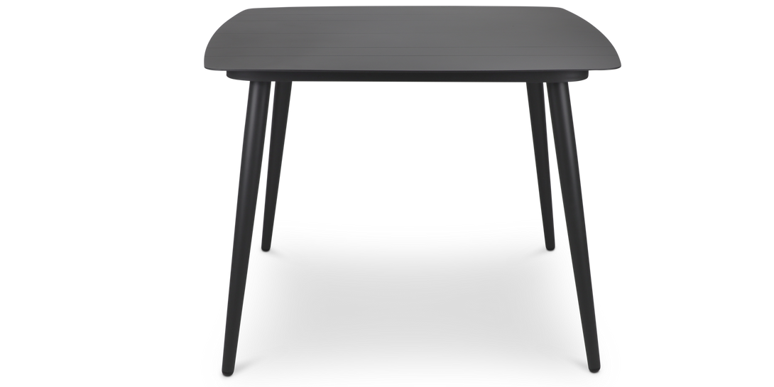 Amalfi Square 5 Piece Outdoor Setting in Gunmetal with UV Plastic Outdoor Chairs (PP)