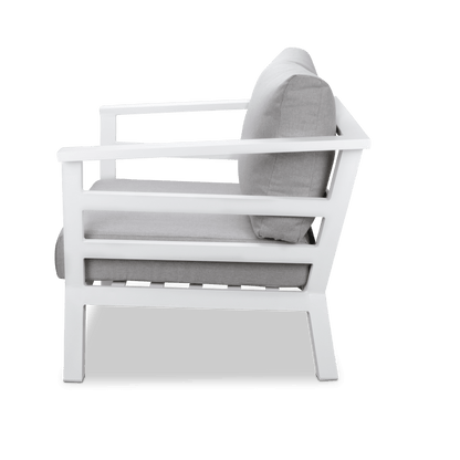 Aveiro & San Sebastian 3pc Occasional Set in Arctic White with Stone Olefin Cushions