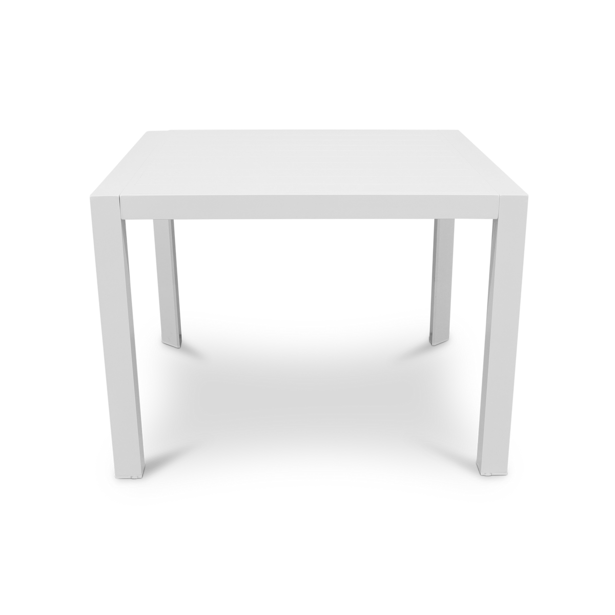 Bahamas Square Cafe Dining Table (84.5x84.5cm) in Arctic White Aluminium