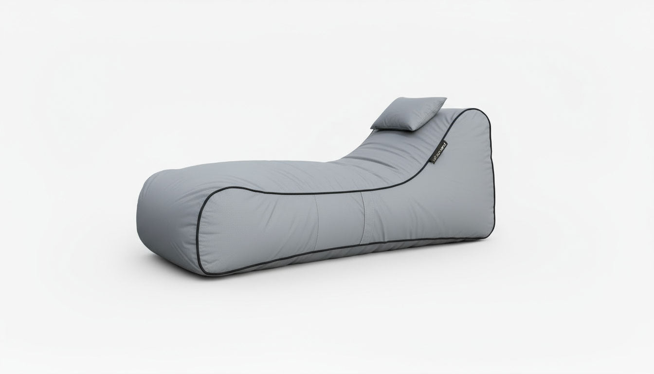 Bondi Indoor/Outdoor Bean Bag in Tweed Navy