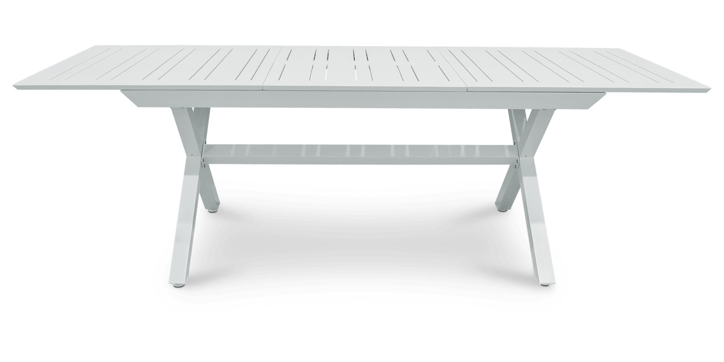 Caribbean Outdoor Extension Table in White Aluminium