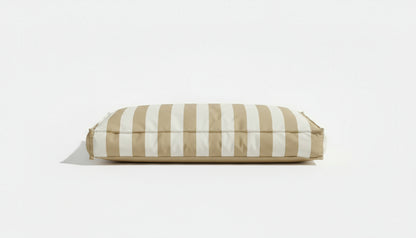 Pawesome Indoor/Outdoor Premium Rectangle Dog Bed in Taupe Stripe