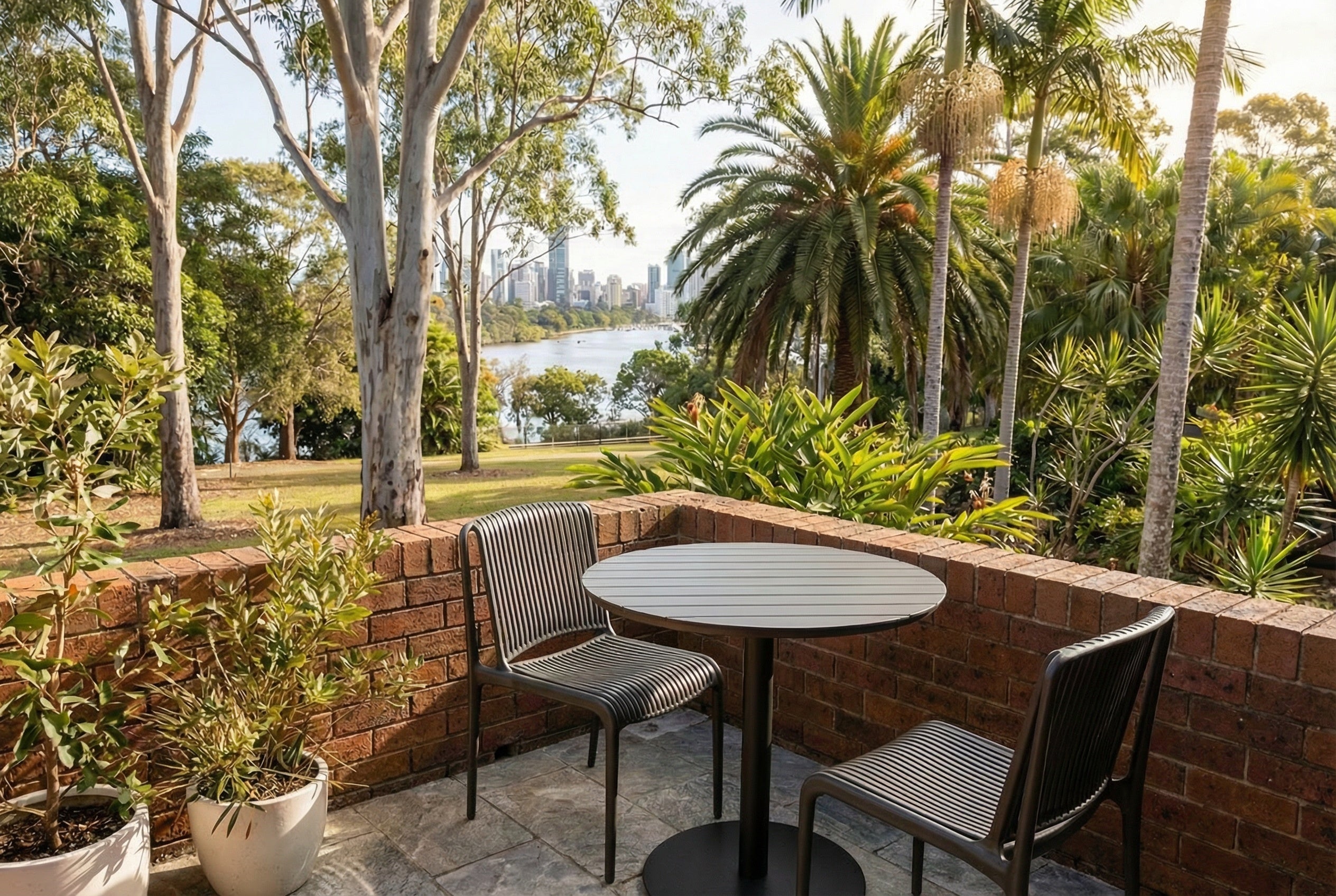 Cafe Round Table Outdoor Occassional Set in Gunmetal (Choose Chairs)