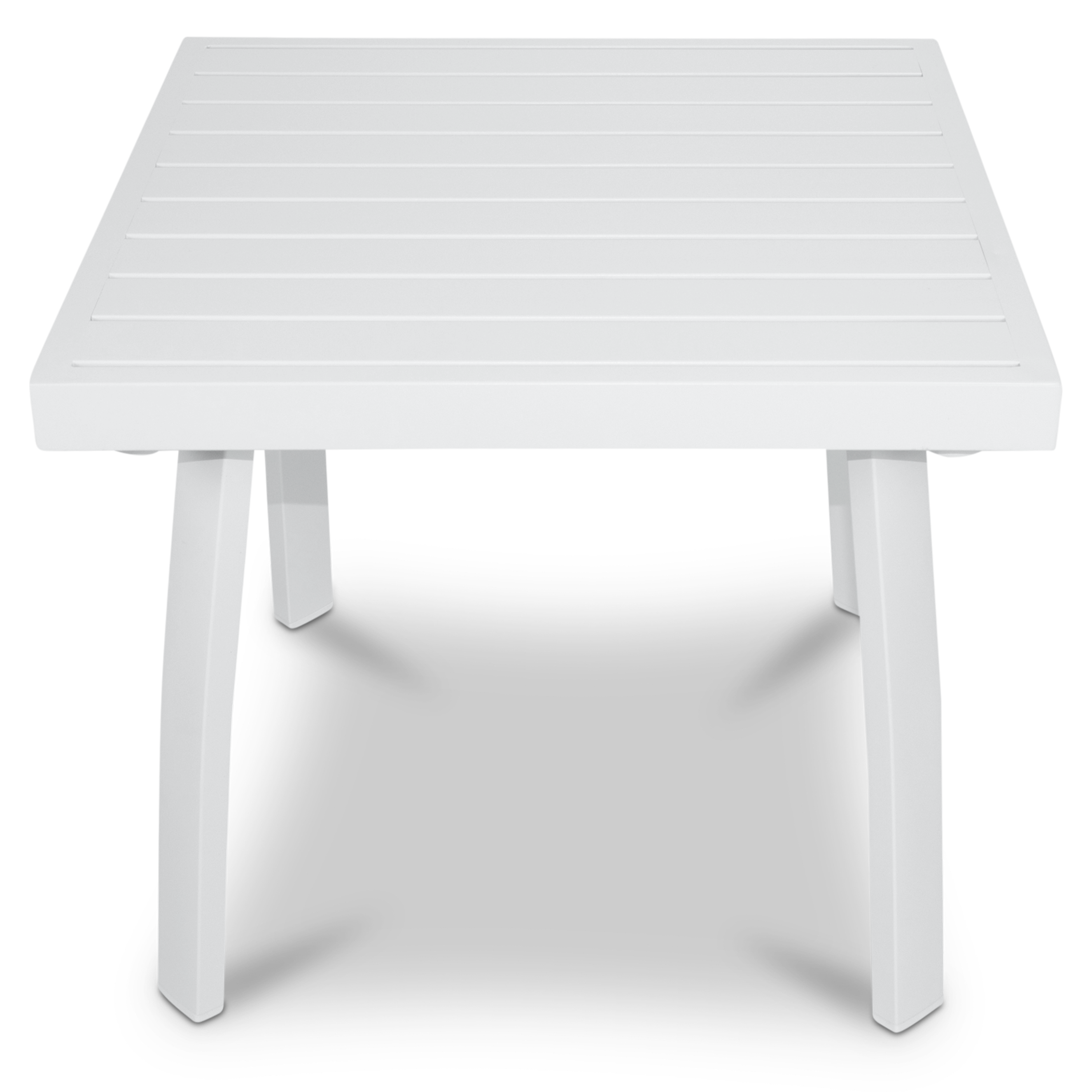 Morocco Side Table in White Aluminium Frame