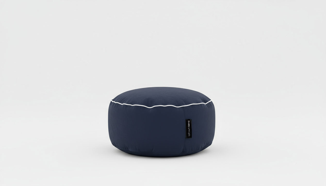 Byron Bay Indoor/Outdoor Ottoman in Navy