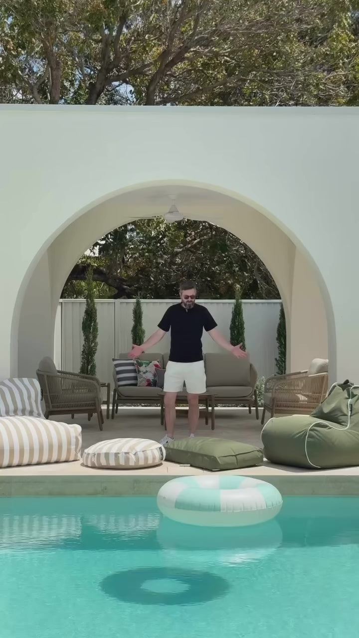 Byron Bay Indoor/Outdoor Ottoman in Avocado