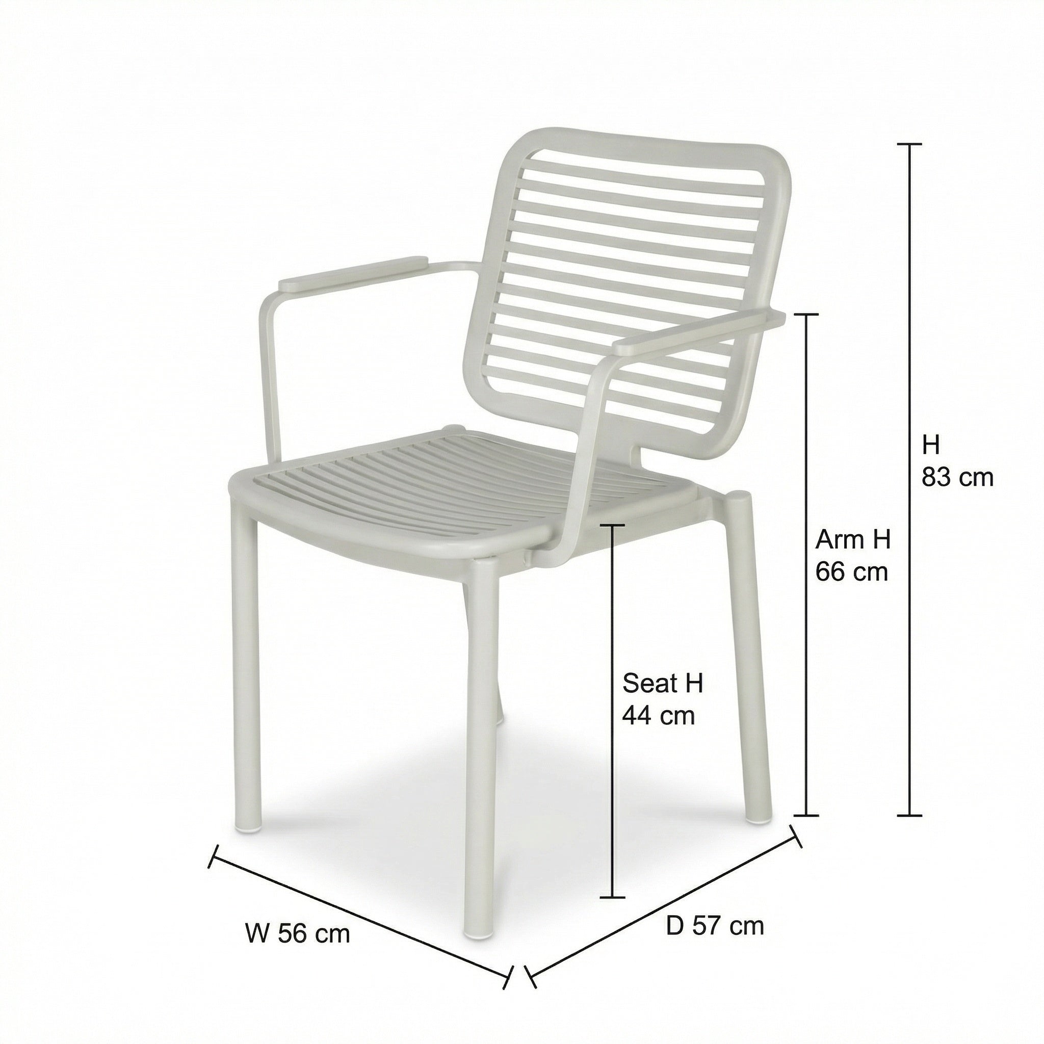 Azure Dining Chair in Silk Beige Aluminium