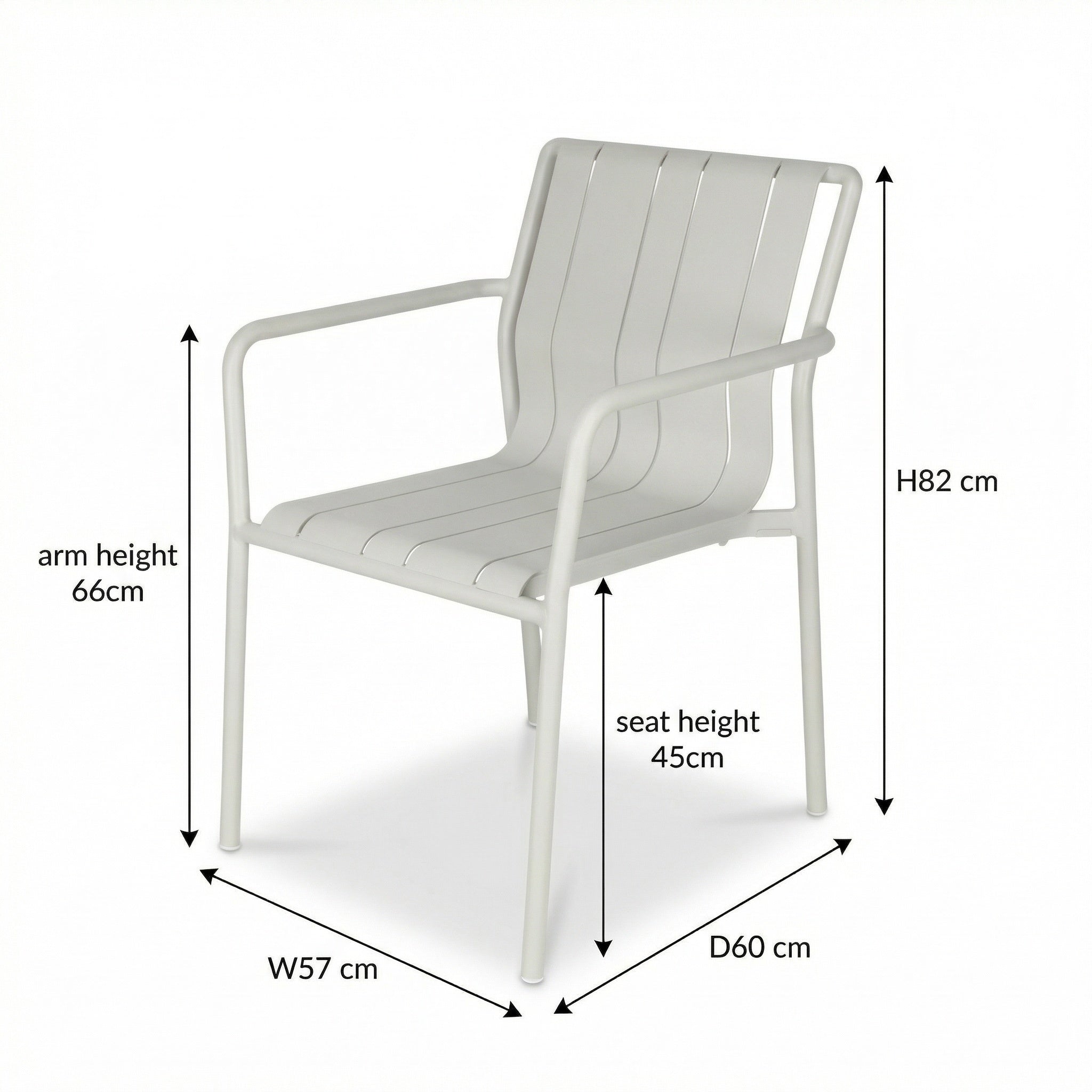 Flow Dining Chair in Silk Beige Aluminium