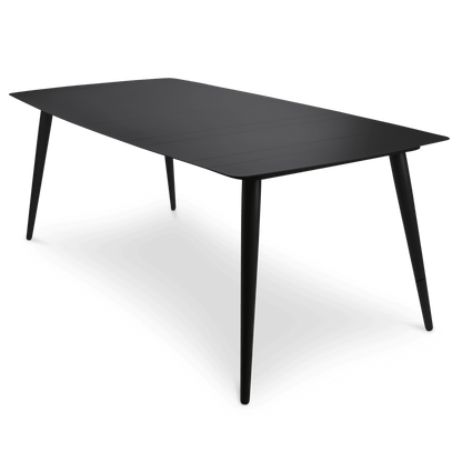 Amalfi Rectangle Dining Table (200x100cm) in Gunmetal Aluminium - The Furniture Shack