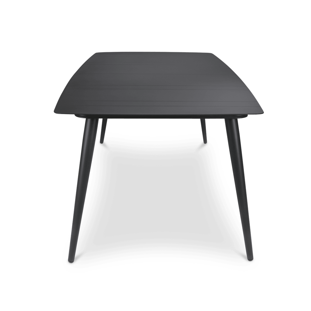 Amalfi Rectangle Dining Table (200x100cm) in Gunmetal Aluminium - The Furniture Shack