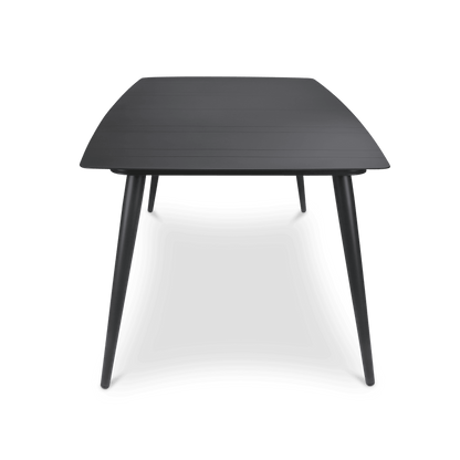 Amalfi Rectangle Dining Table (200x100cm) in Gunmetal Aluminium - The Furniture Shack