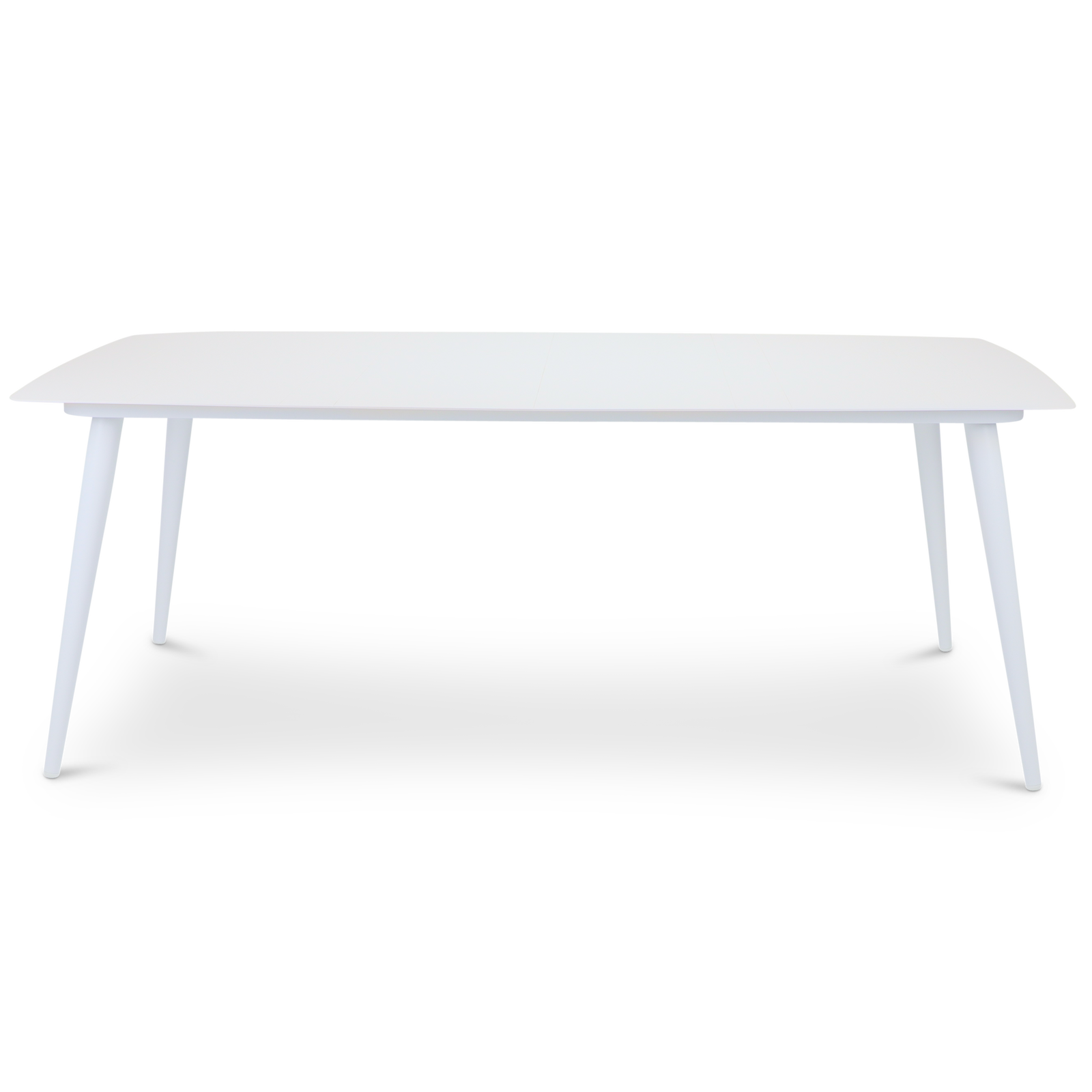Amalfi Rectangle 7 Piece Outdoor Setting in Arctic White with Rope Chairs - The Furniture Shack