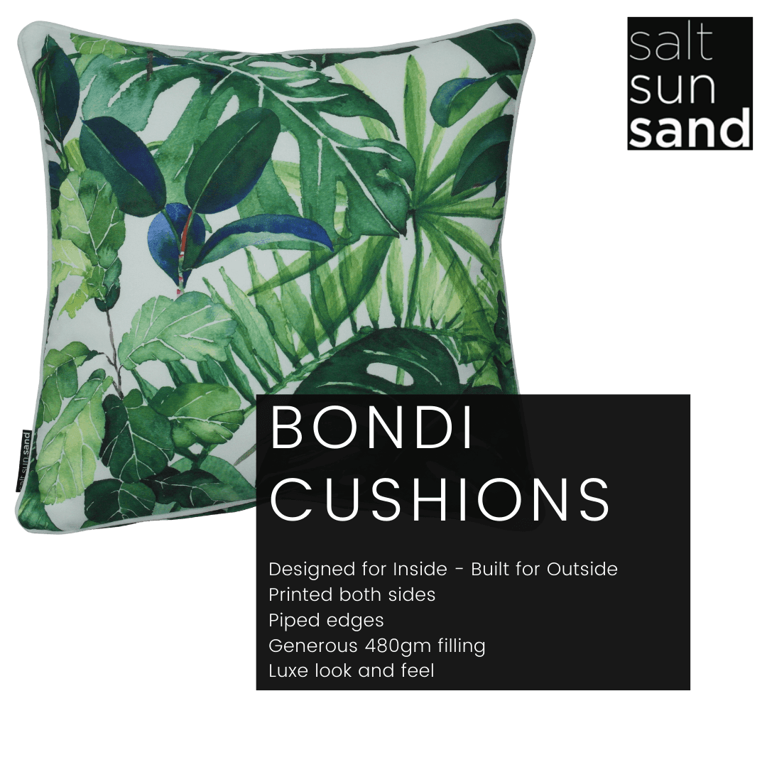 Bondi Feeling Green - 45 x 45 cm Piped Cushion - The Furniture Shack