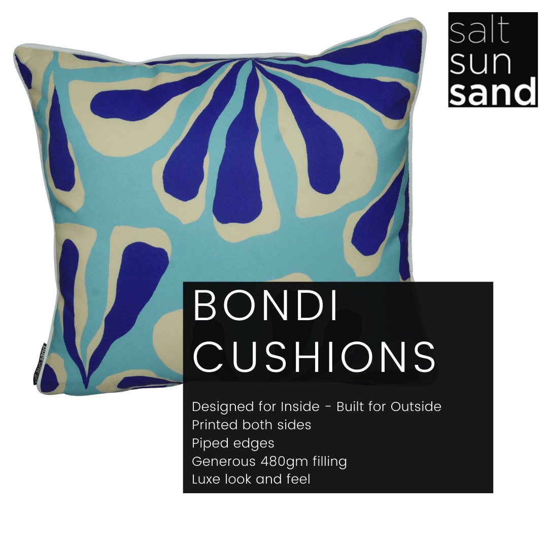 Bondi Arctic Burst - 45 x 45 cm Piped Cushion - The Furniture Shack