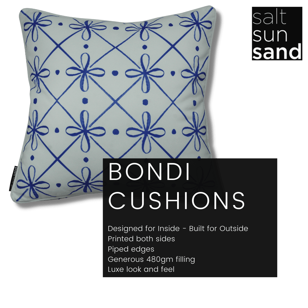 Bondi Porto Paradise - 45 x 45 cm Piped Cushion - The Furniture Shack
