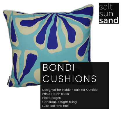 Bondi Arctic Burst - 45 x 45 cm Piped Cushion - The Furniture Shack