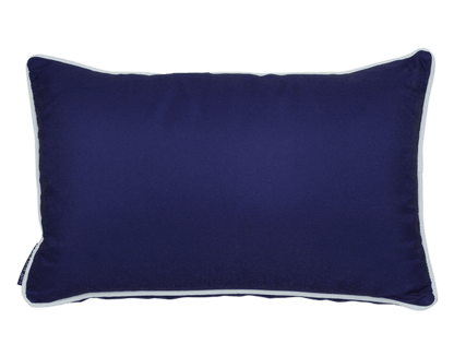 Bondi Solid - 30 x 48 cm piped cushion - Navy - The Furniture Shack