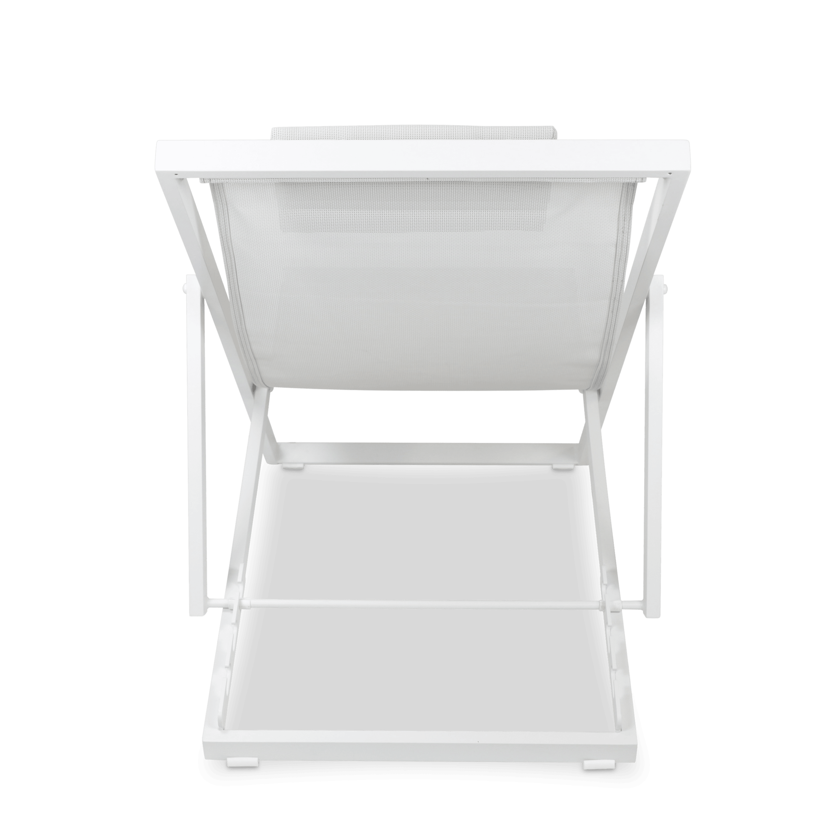 Chill Outdoor Deck Chair in Arctic White Aluminium Frame and Stone Grey Textilene - The Furniture Shack
