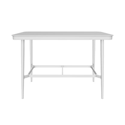 Amalfi Rectangle Bar Table in Arctic White Aluminium