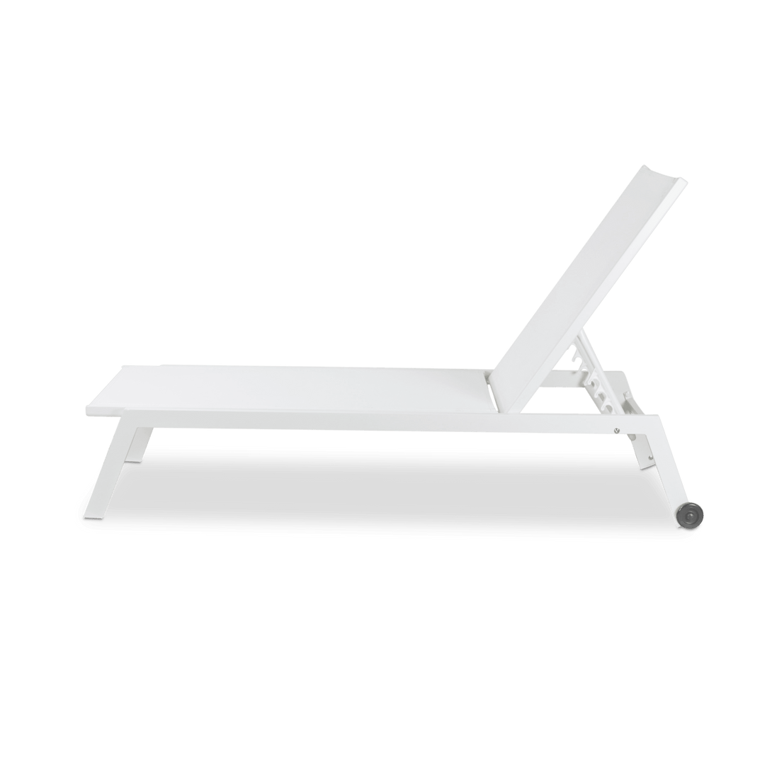 Morocco Sunlounger in Arctic White - The Furniture Shack