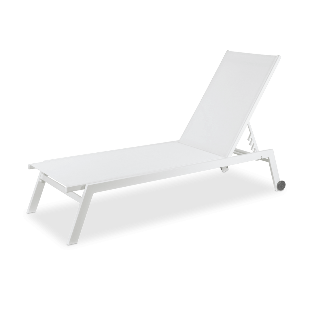 Morocco Sunlounger in Arctic White - The Furniture Shack